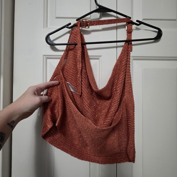 Anthropologie Cowl Neck Bucklr Sweater Tank NWT Large - Picture 4 of 11